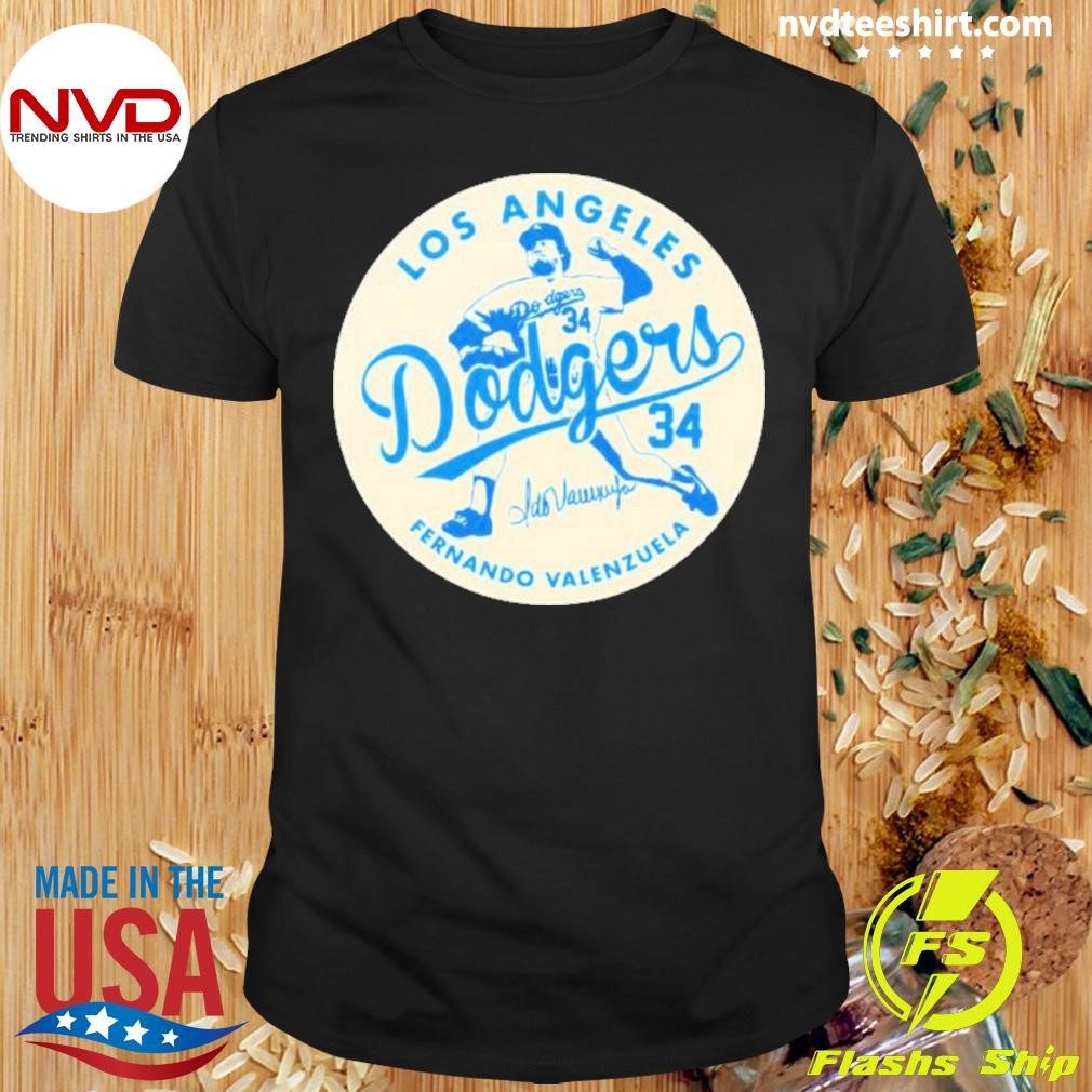 Fernando Valenzuela La Dodgers 34 Logo Memories Shirt