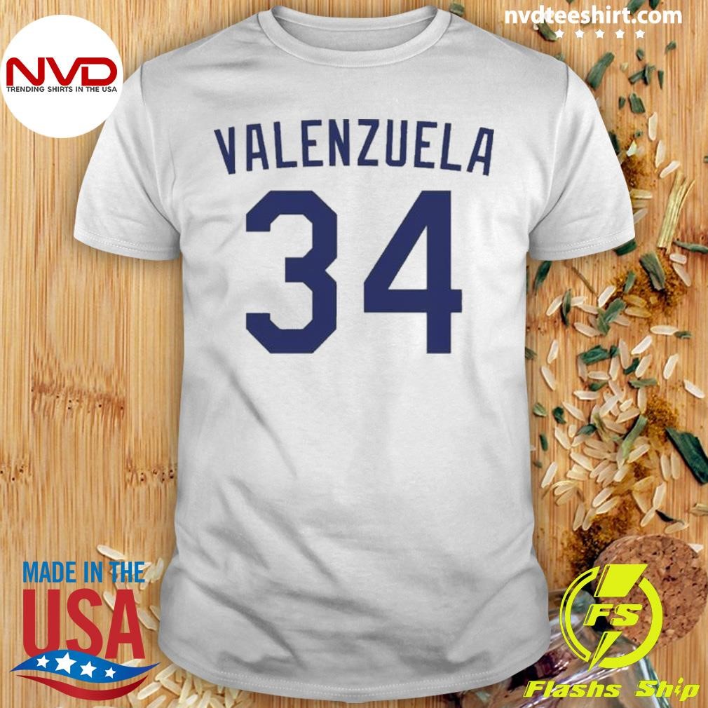 Fernando Valenzuela number 34 Dodgers 2024 Shirt