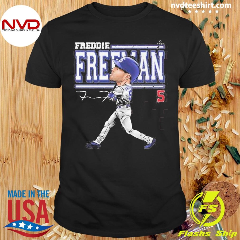 Freeman Los Angeles Dodgers Cartoon Signature 2024 Shirt