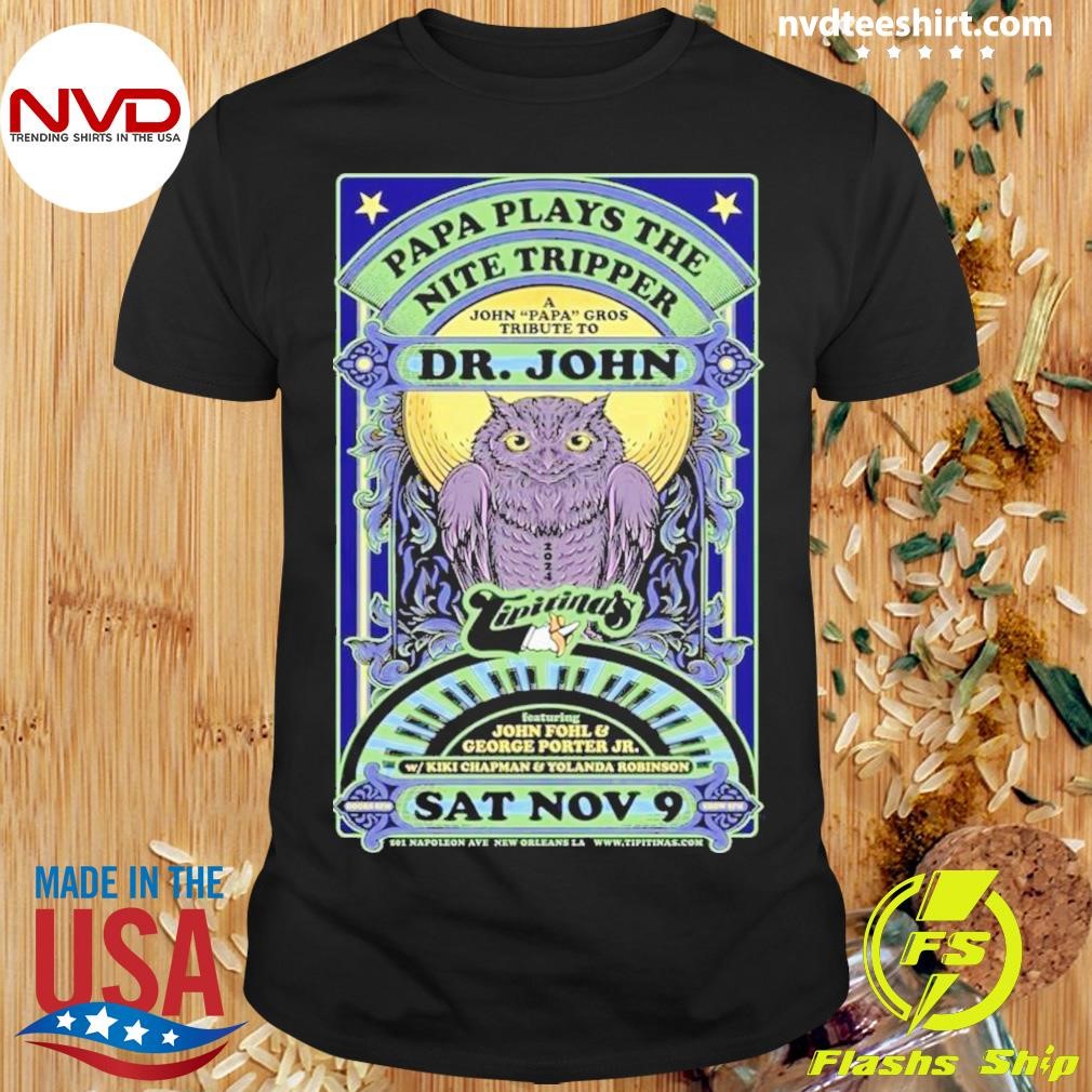 George Porter Jr. With John Papa Gros Nov 9 2024 In New Orleans, La Poster Shirt