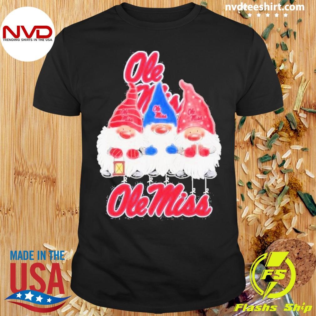 Gnomes X Ole Miss Rebels Merry Christmas 2024 Shirt