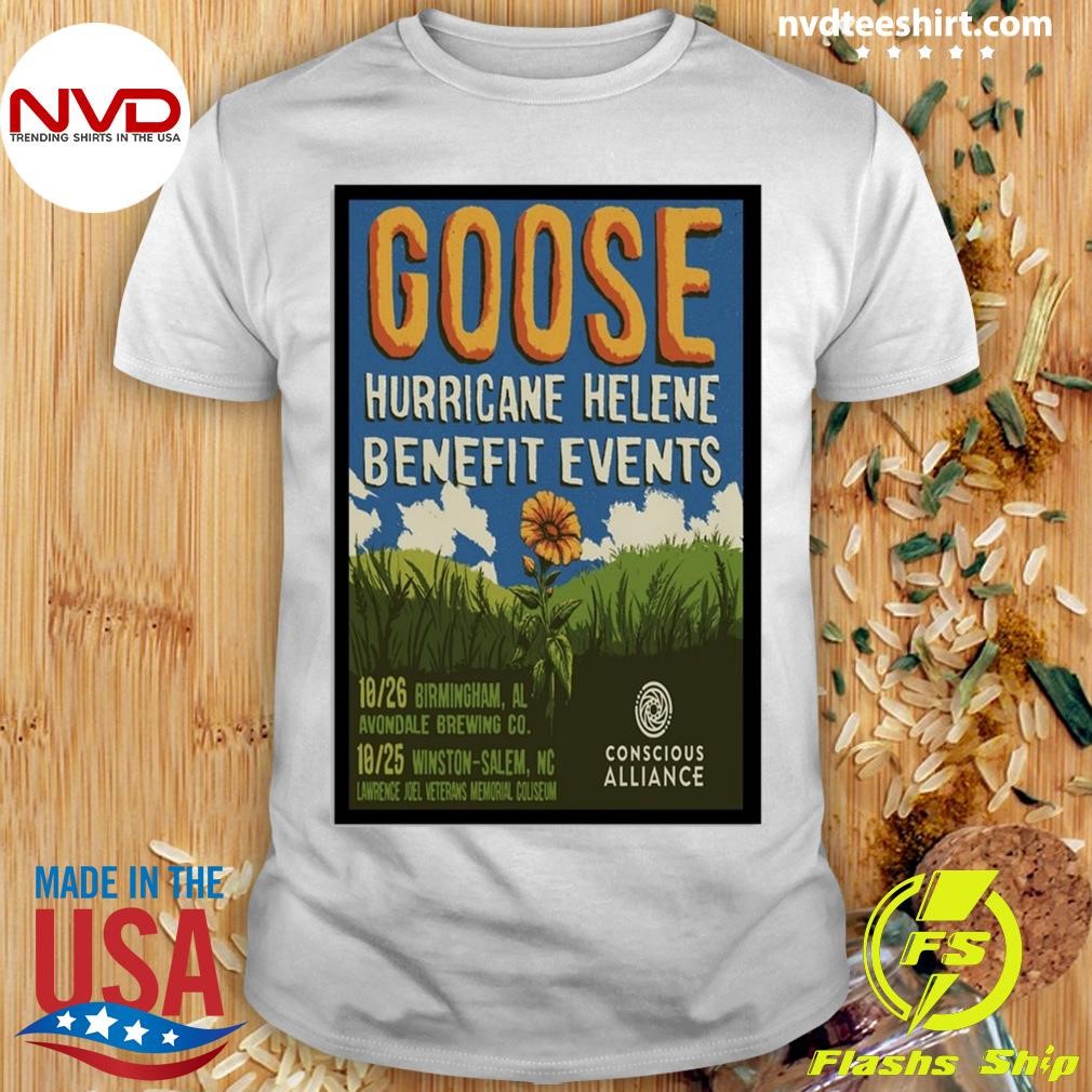 Goose Hurricane Helene Benefit Event Oct 26, 2024 Birmingham, AL Avondale Brewing Co Shirt