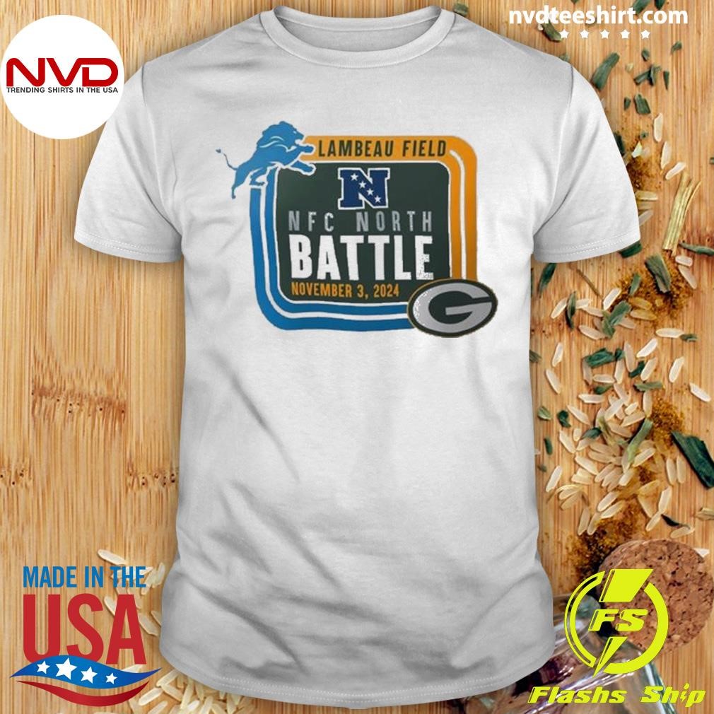 Green Bay Packers Vs Detroit Lions 2024 Nfc North Battle Lambeau Field Nov 3 Matchup Shirt