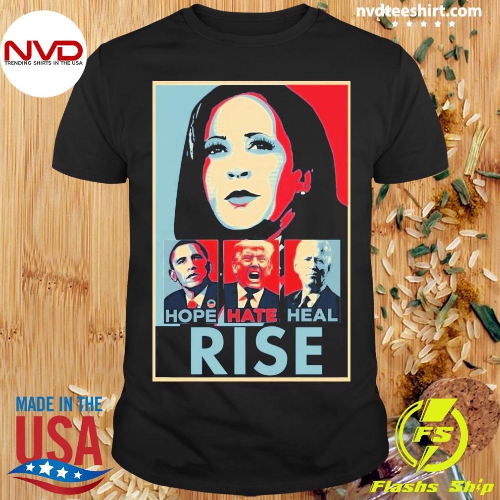 Happy Birthday Hope Hate Heal Rise Kamala Harris Shirt