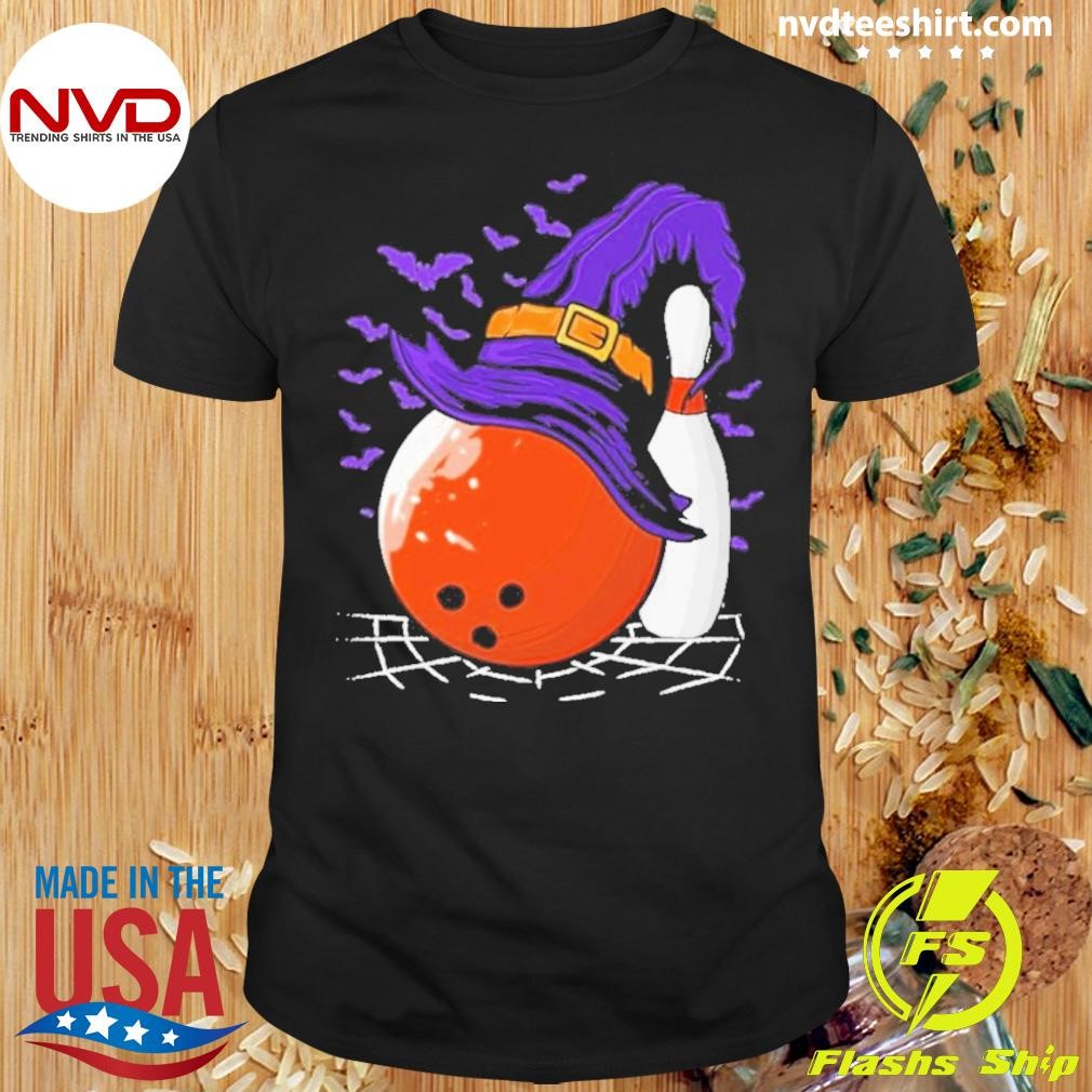 Hat Halloween Bowling Ball Witch 2024 Shirt