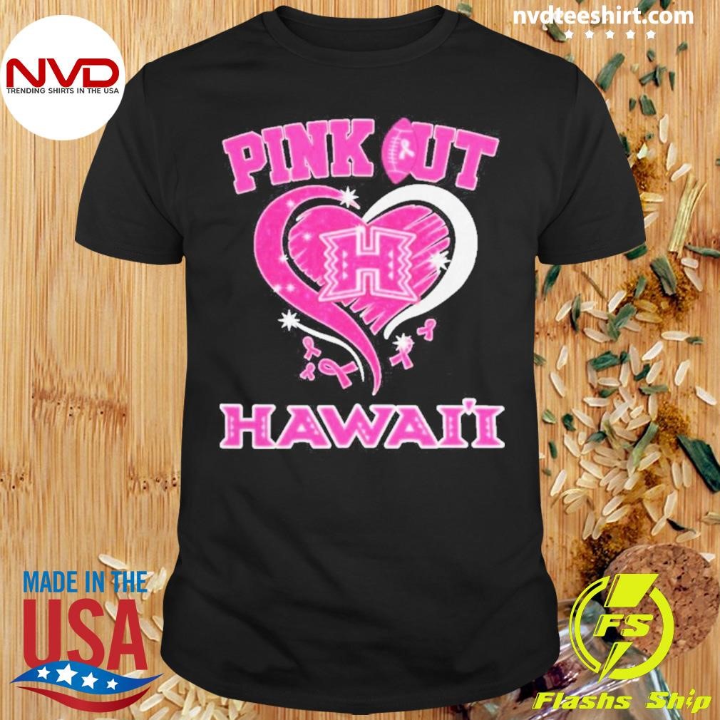 Hawai’i Rainbow Warriors Out Ncaa Pink Ribbon 2024 Shirt