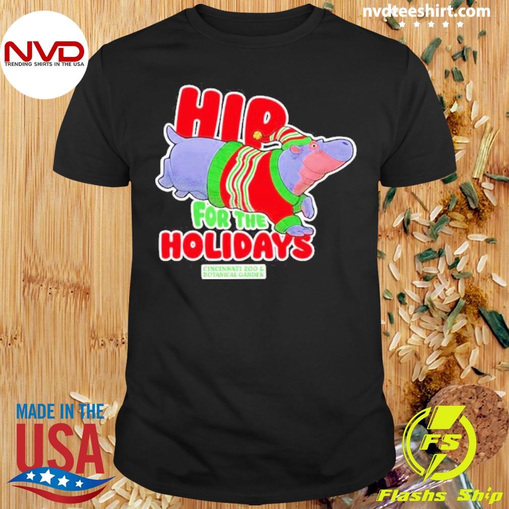 Hippo For The Holidays Cincinnati Zoo G Botanical Garden Christmas 2024 Shirt