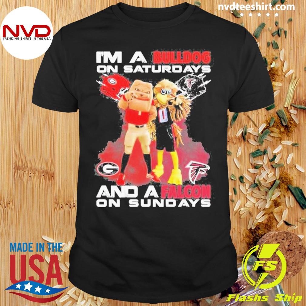 I’m A Georgia Bulldogs On Saturdays And A Atlanta Falcons On Sundays Mascot Shirt