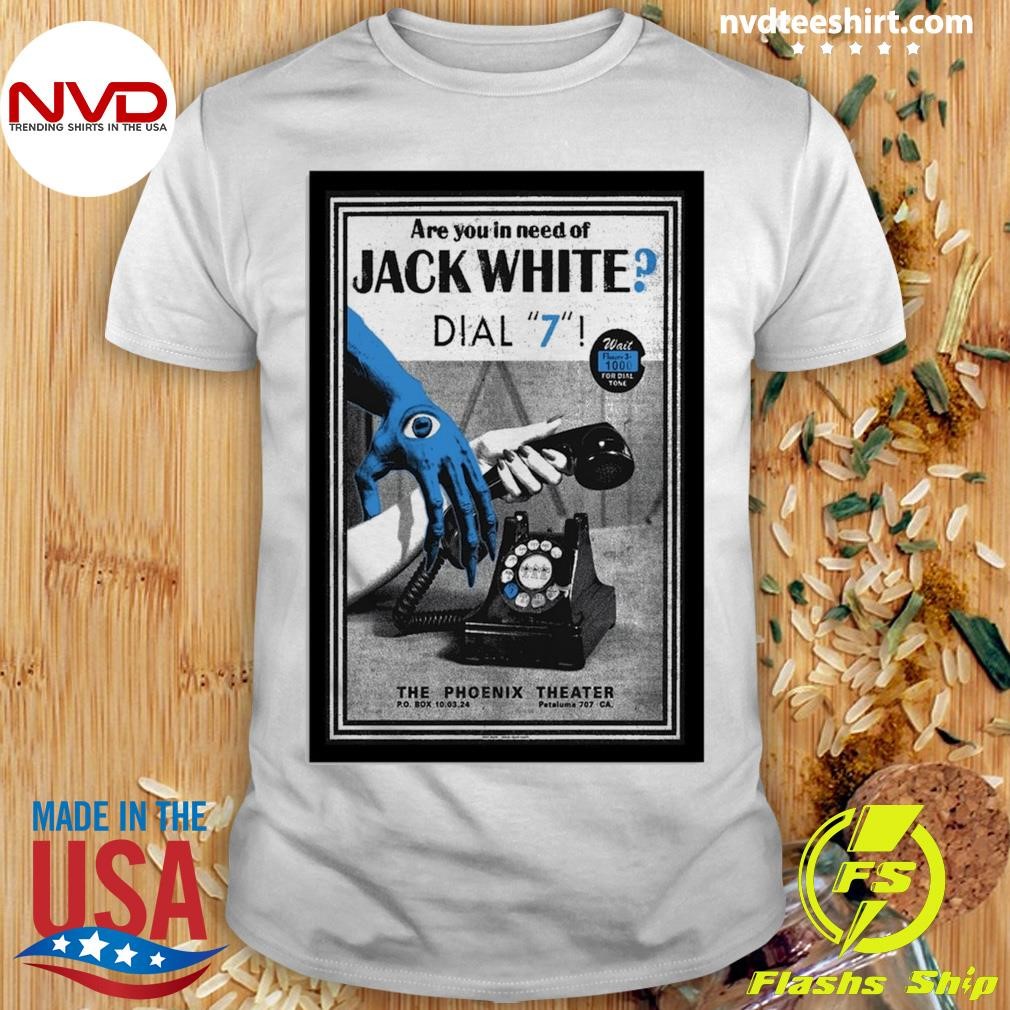 Jack White October 3, 2024 The Phoenix Theater Petaluma, CA Tour Shirt