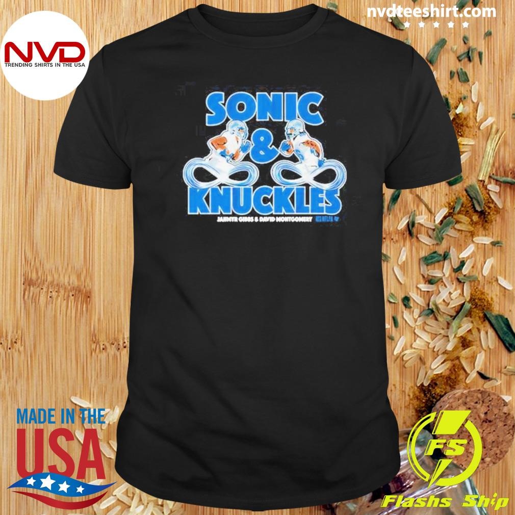 Jahmyr Gibbs And David Montgomery Sonic And Knuckles Shirt