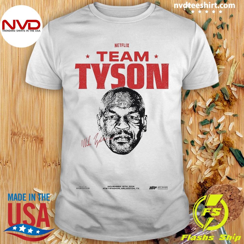 Jake Paul vs. Mike Tyson Team Tyson Flag Shirt