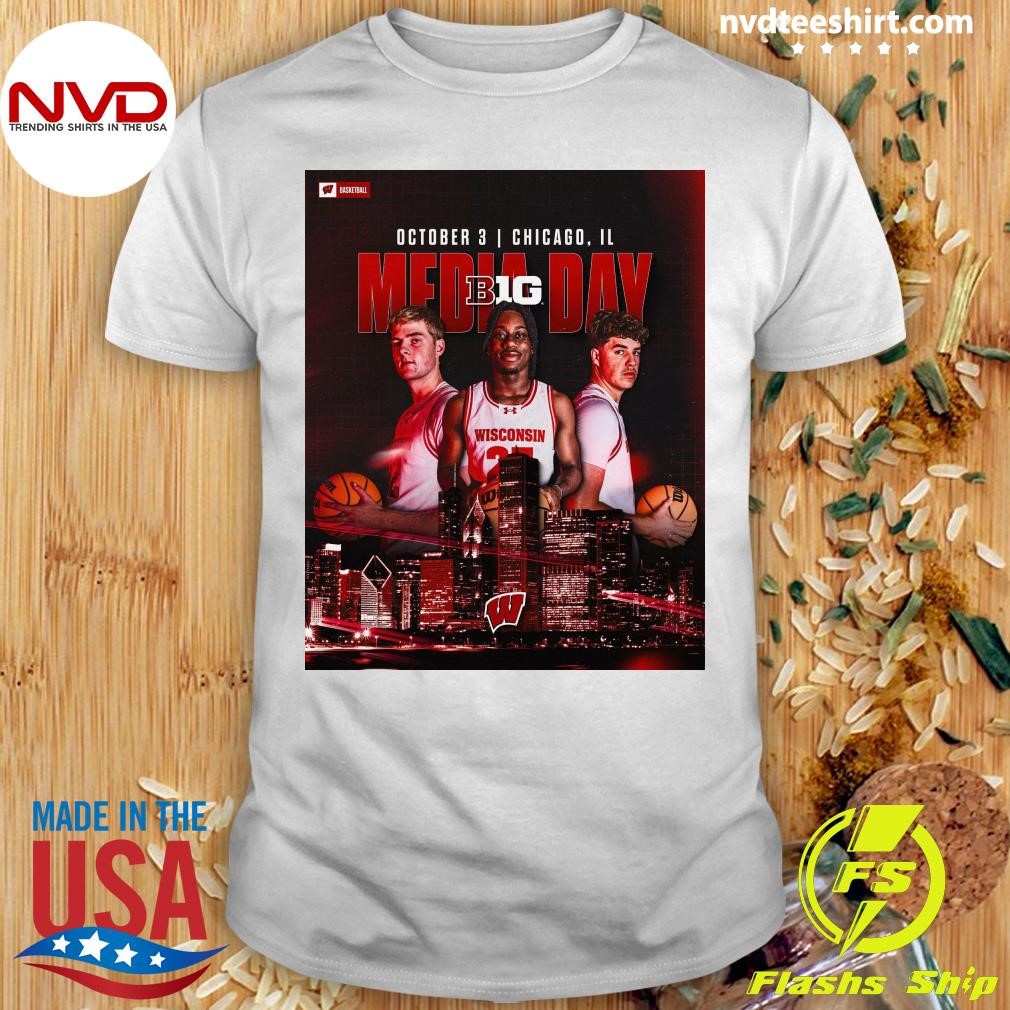 John Blackwell, Steven Crowl and Max Klesmit will represent the Badgers at Big Ten Media Day Shirt