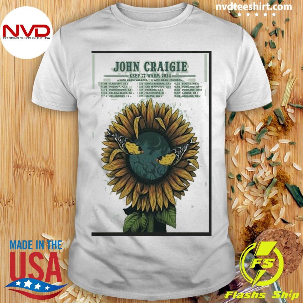 John Craigie Keep It Warm Tour 2024 Poster Shirt