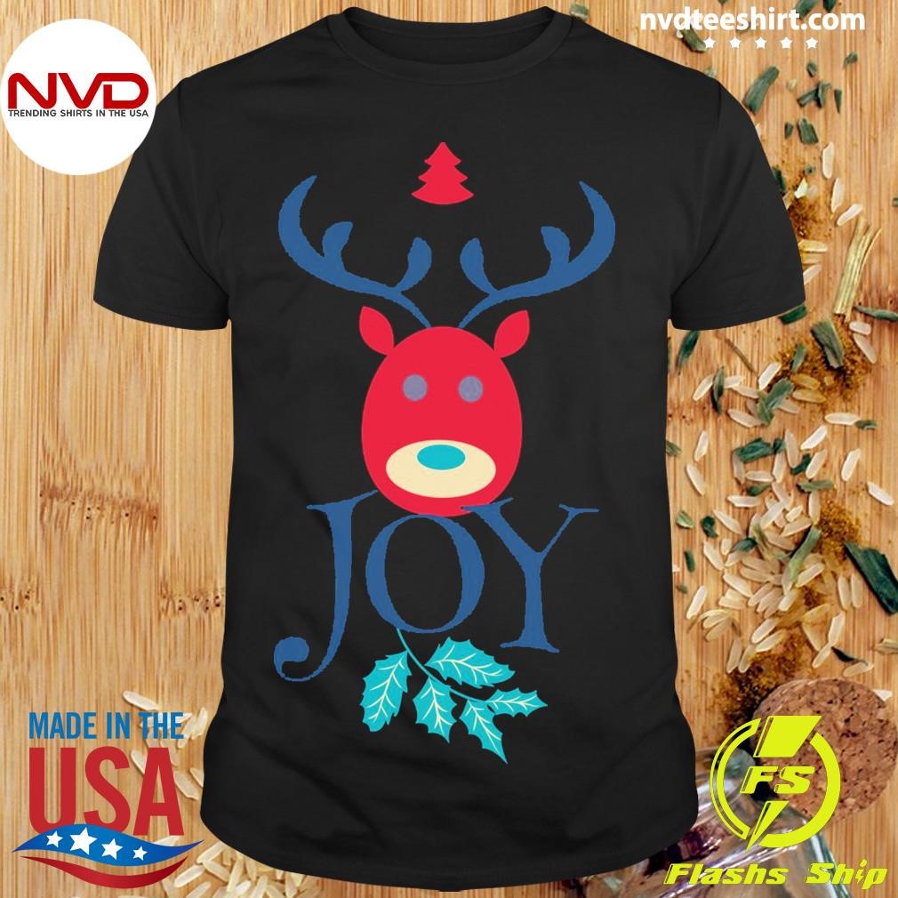 Joy and Reindeer Christmas Shirt