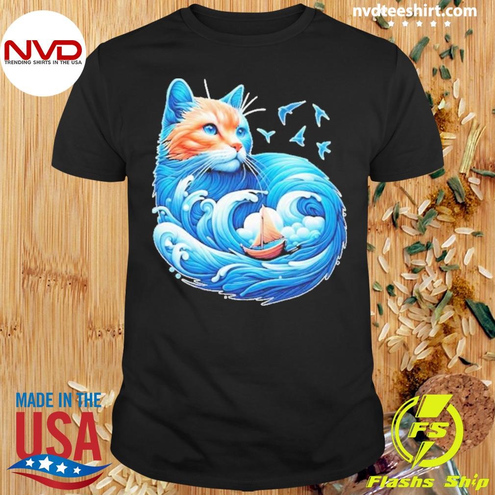 Kamala Harris Blue Wave Cat 20024 Shirt