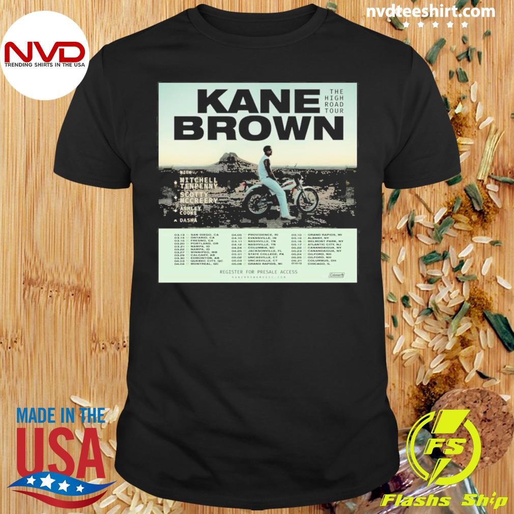 Kane Brown The High Road 2025 Tour Shirt