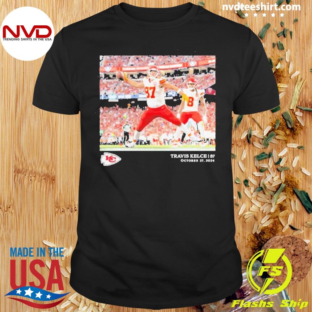 Kansas City Chiefs Travis Kelce Nfl Flash Features Week 8 Shirt