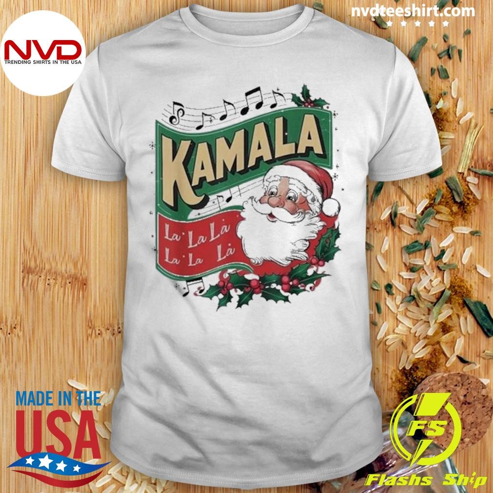 La Xmas Christmas Kamala Harris Funny Comma 2024 Shirt