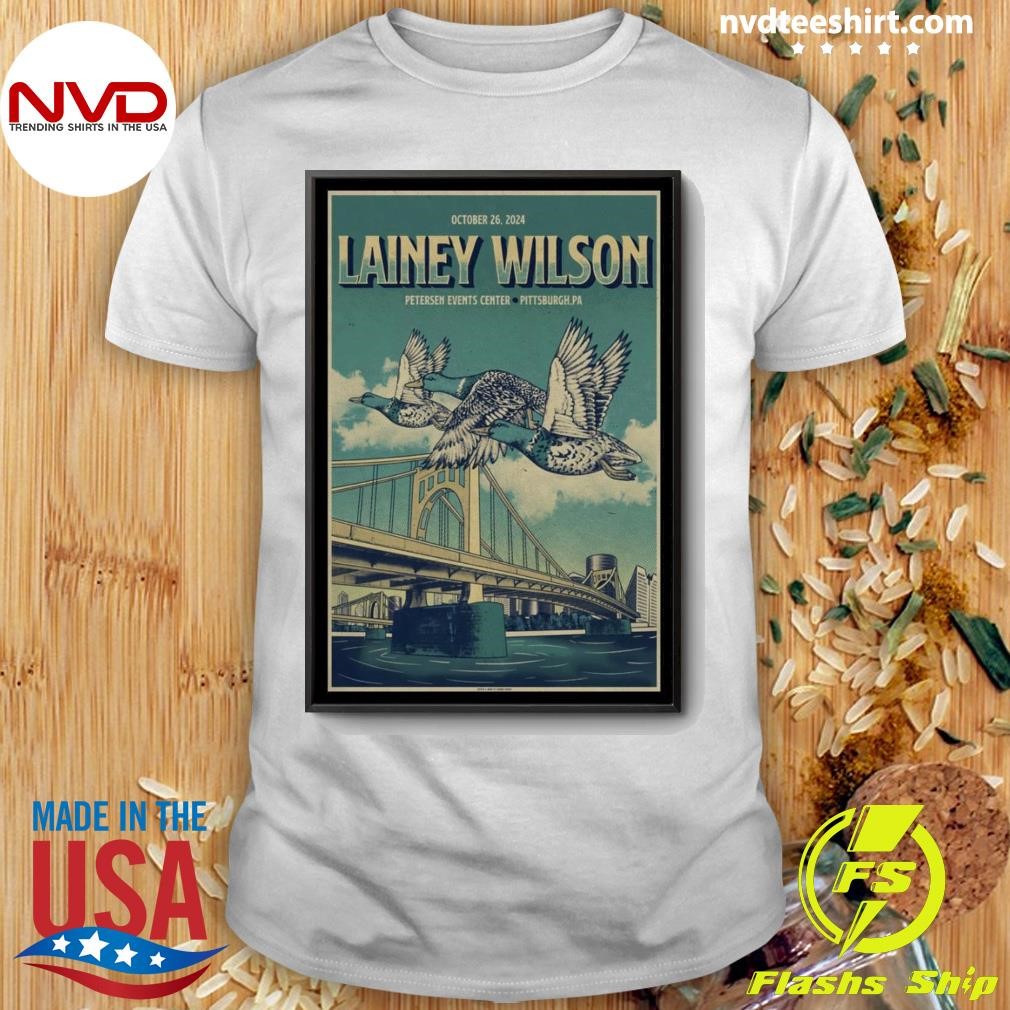 Lainey Wilson Show Poster Petersen Events Center Pittsburgh, PA 26 Oct 2024 Shirt