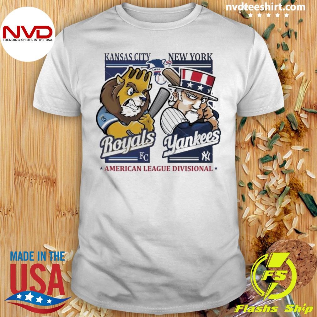 League Division Mascot Matchup Kansas City Royals Vs New York Yankees 2024 American Shirt