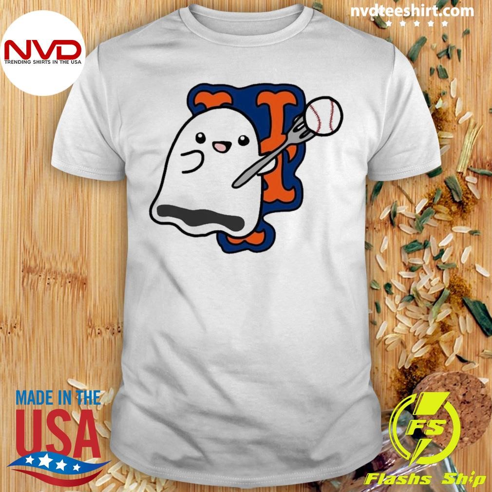 Let's Go New York Mets Baby Ghost MLB Halloween 2024 Shirt