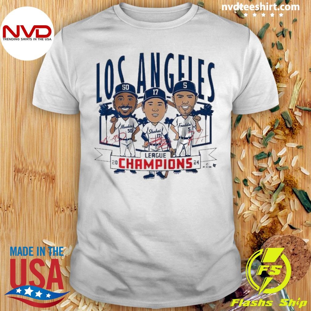 Los Angeles Baseball League Champions Caricatures 2024 Shirt