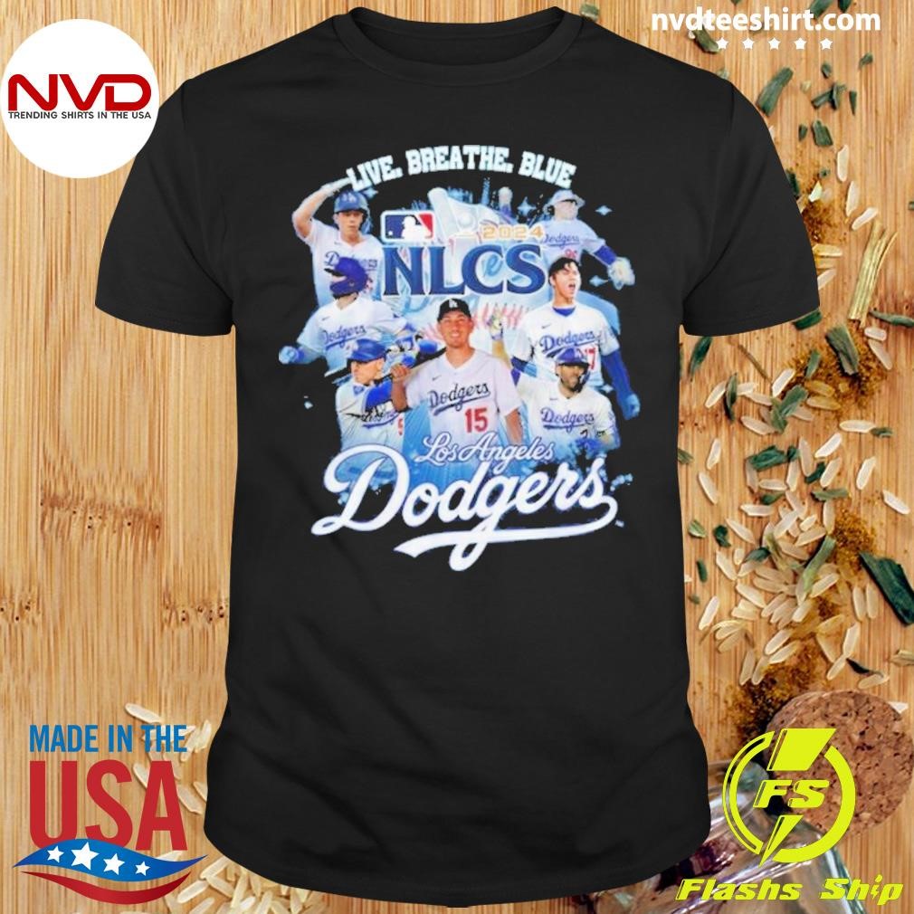 Los Angeles Dodgers National League Champions 2024 Live Breath Blue Shirt