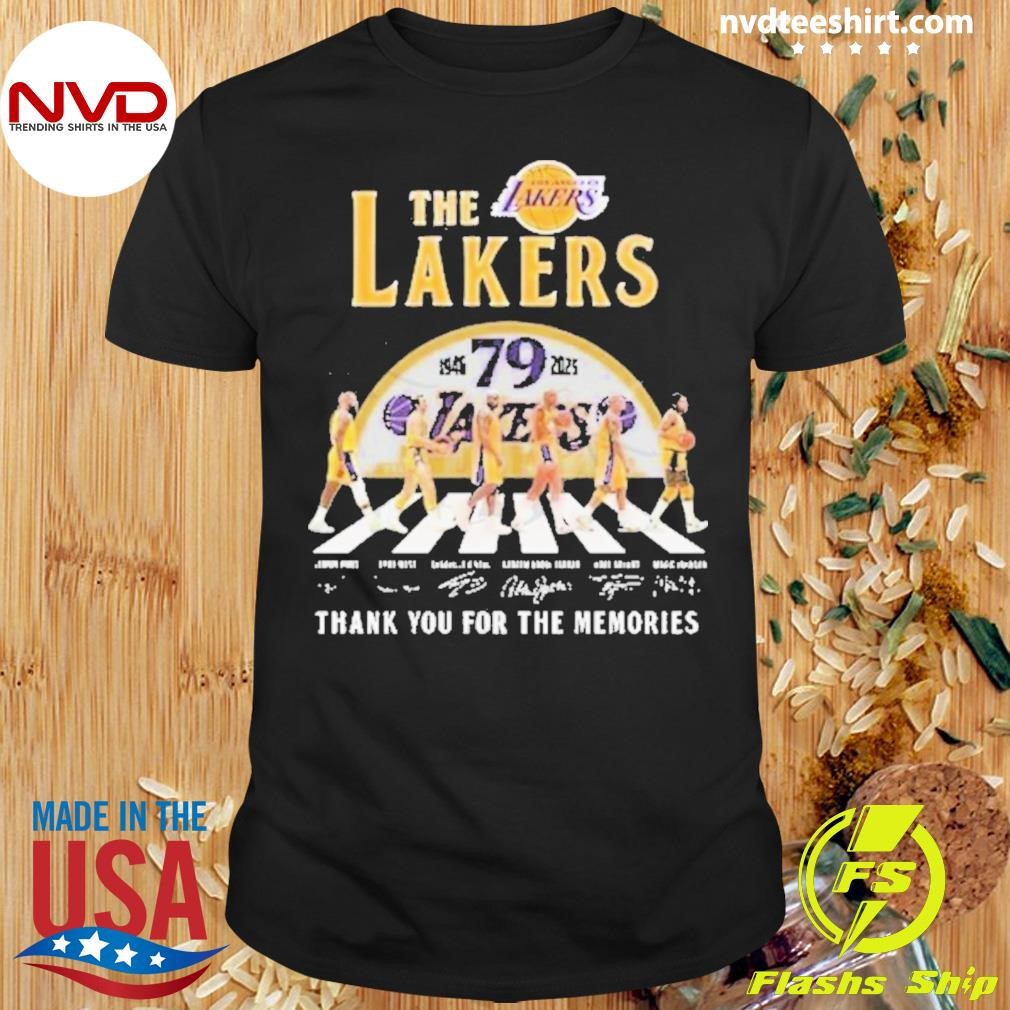 Los Angeles Lakers 79th Anniversary 1946-2025 Thank You For The Memories Shirt