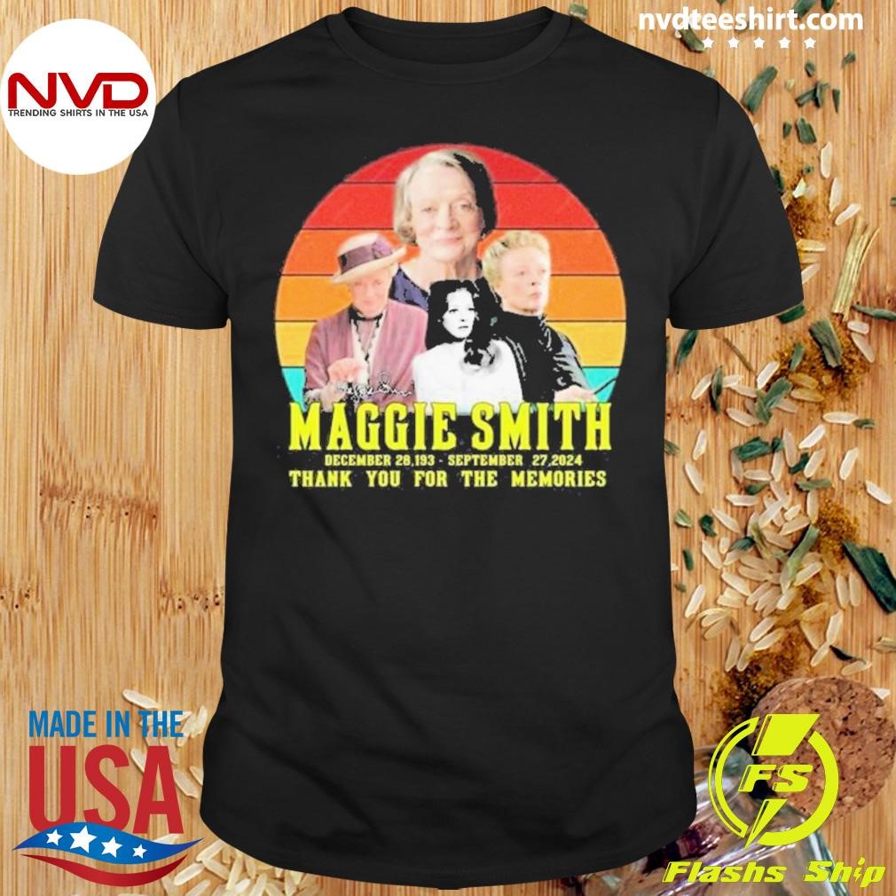 Maggie Smith The Actress Of Harry Potter Thank You Signature 2024 Shirt