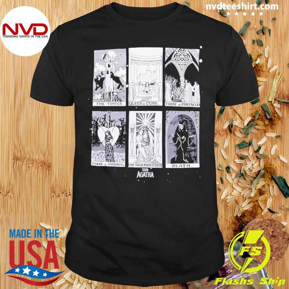 Marvel Agatha All Along Tarot Card Boyfriend Fit Girls Shirt