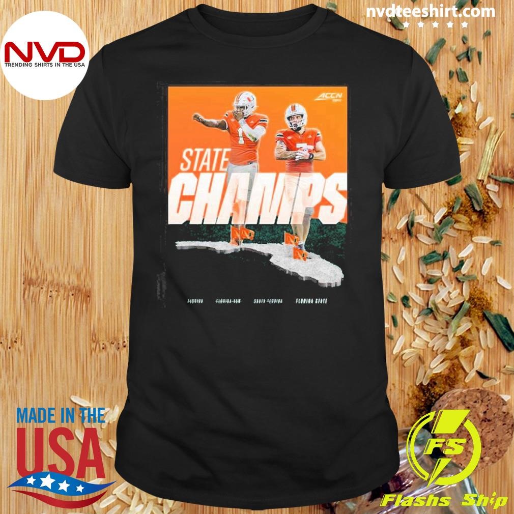 Miami Hurricanes 2024 Acc State Champions Shirt