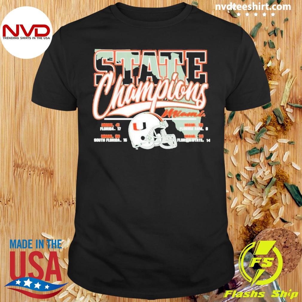 Miami Hurricanes 2024 State Champions Score 2024 Shirt