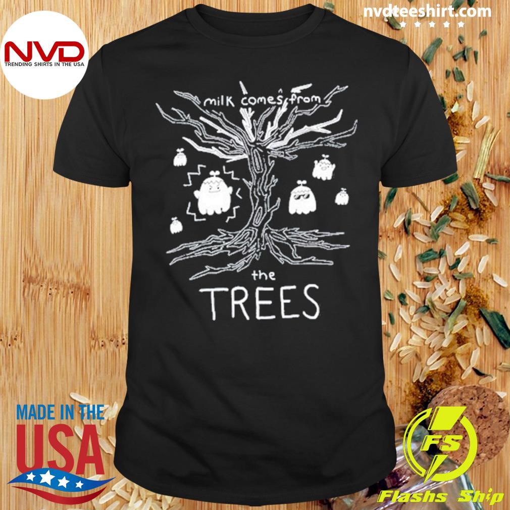 Milk Comes From The Trees Ghost Halloween Shirt