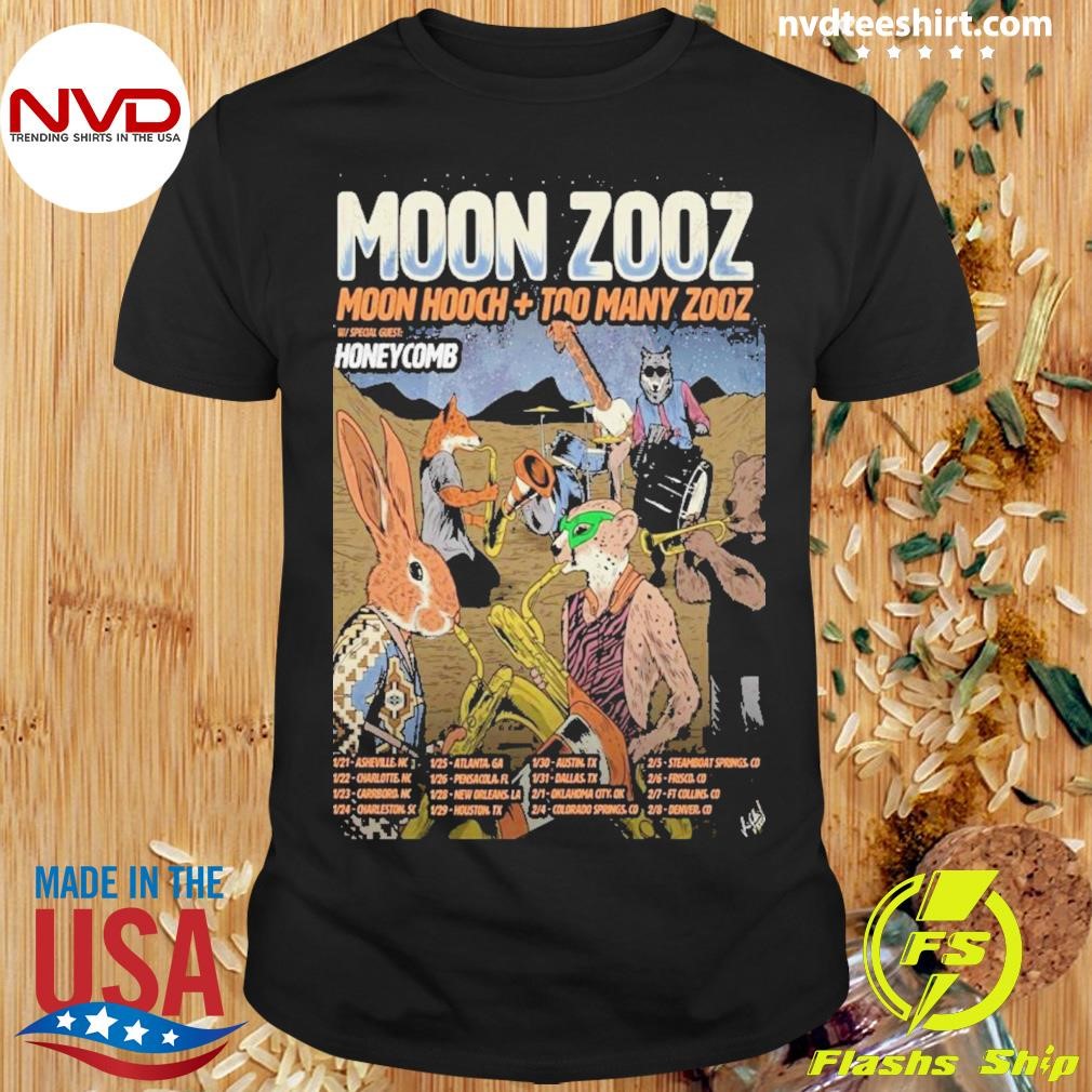 Moon Zooz Moon Hooch And Too Many Zooz Honeycomb Tour 2025 Poster Shirt