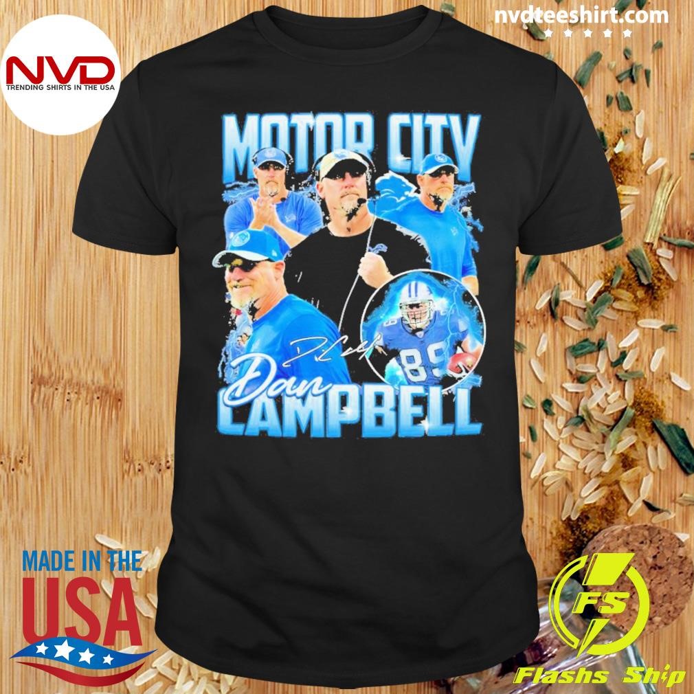 Motor City Dan Campbell Detroit Lions Vintage 2024 Shirt