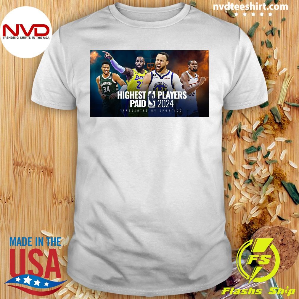 NBA Highest-Paid Players 2024-25 Curry Passes LeBron Shirt