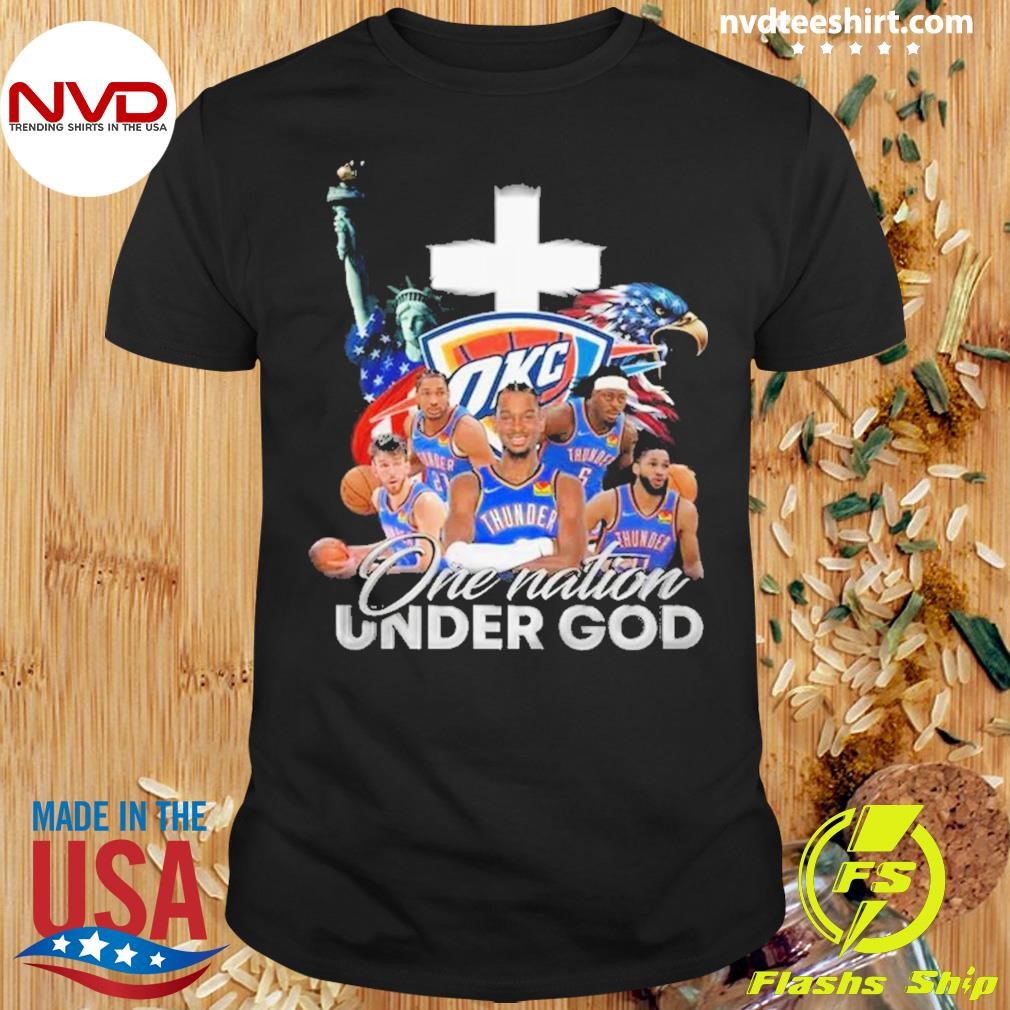 NBA Oklahoma City Thunder One Nation Under God Vintage Shirt