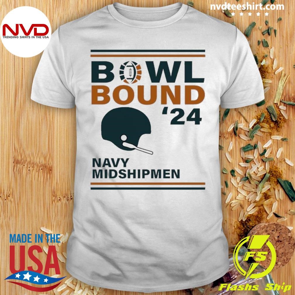 Navy Midshipmen 2024 Bowl Bound Helmet Shirt