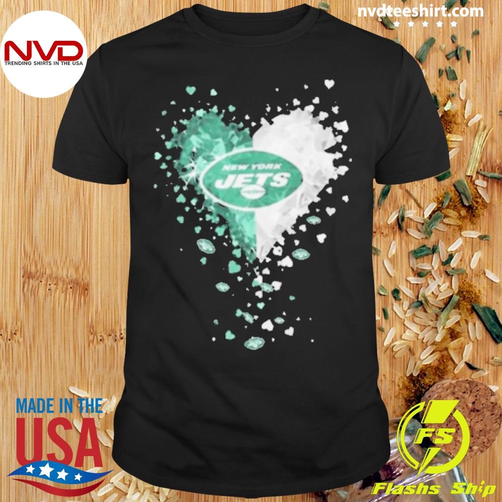 New York Jets Crystal Heart 2024 Shirt