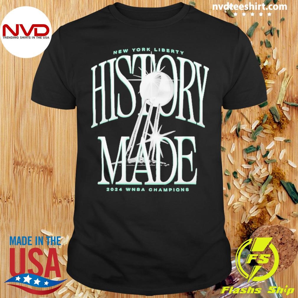 New York Liberty 2024 Wnba Finals Champions History Made Roster Shirt