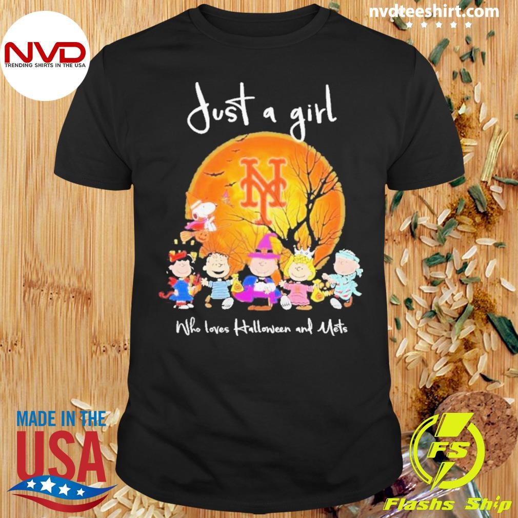 New York Mets Just A Girl Who Love Halloween And 2024 Shirt