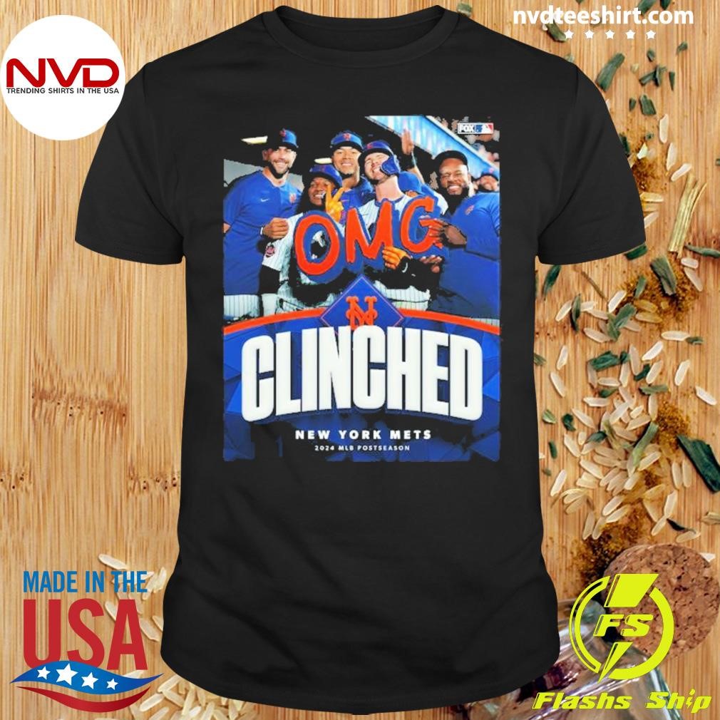 New York Mets Omg 2024 Mlb Postseason Clinched Shirt