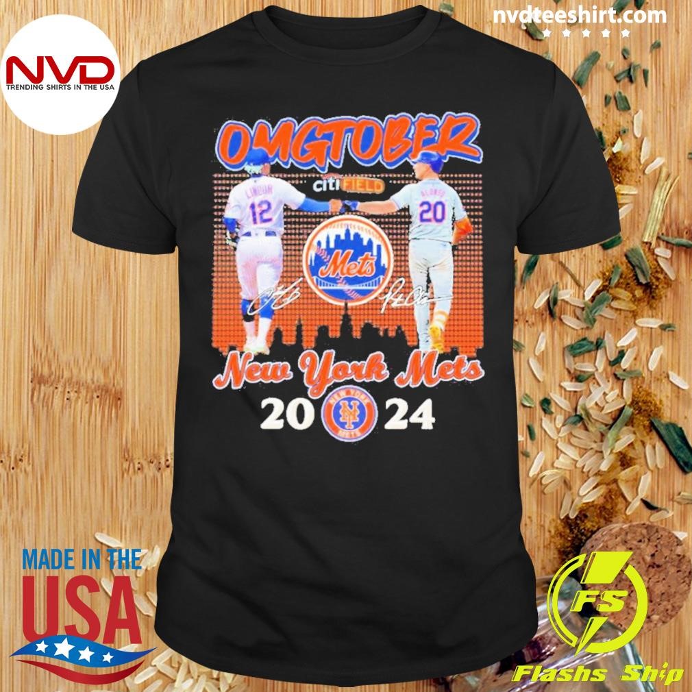 New York Mets Omgtober Francisco Lindor And Pete Alonso 2024 Shirt