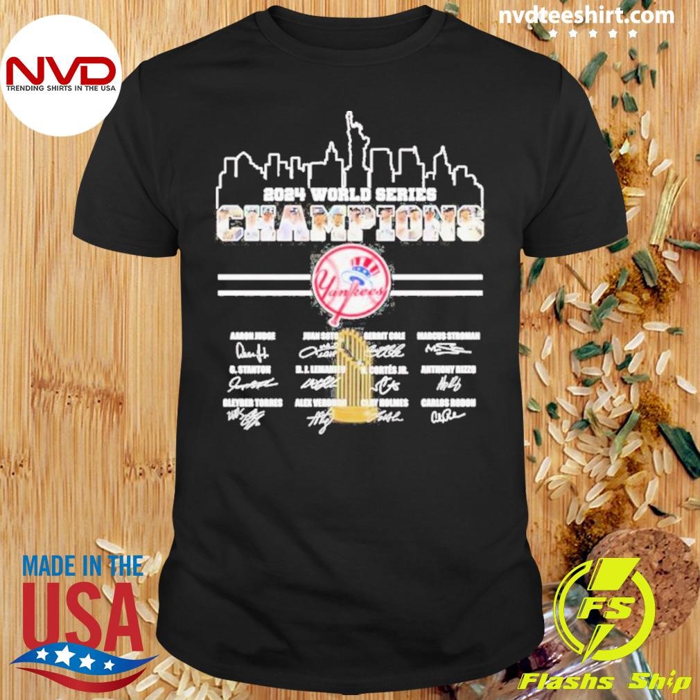 New York Yankees 2024 World Series Champions Ready To Win Signatures Shirt