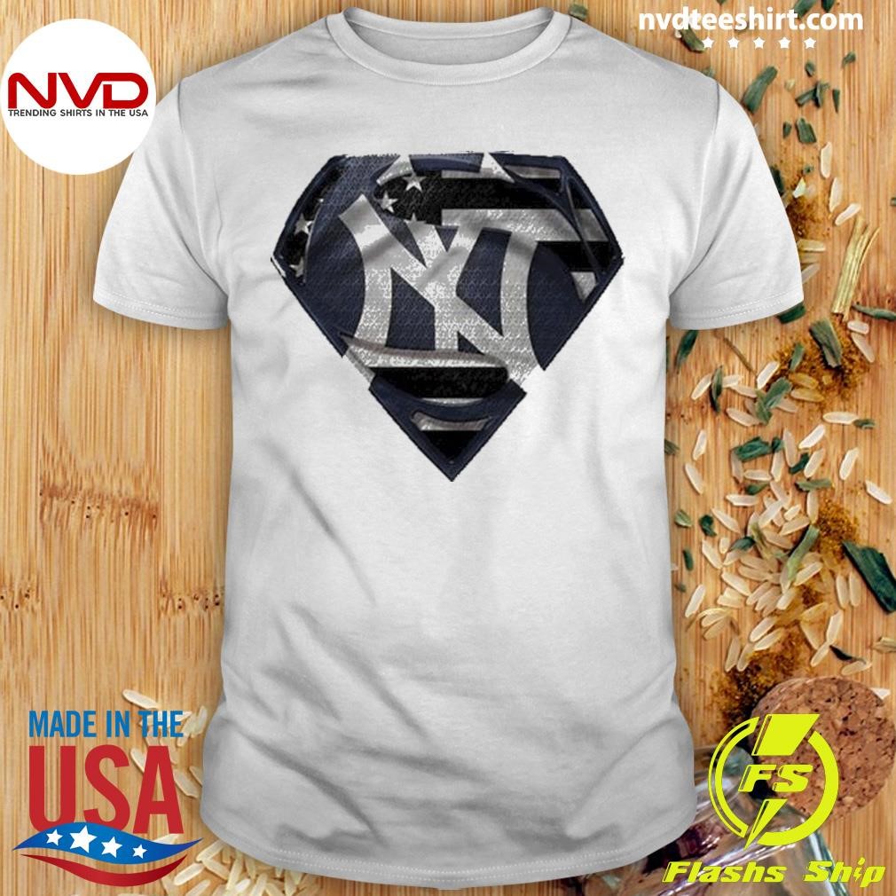 New York Yankees Superman American Flag Logo Shirt