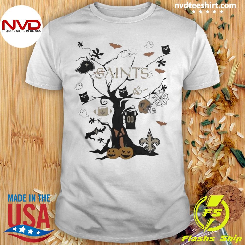 Nfl Team Tree Halloween New Orleans Saints 2024 Shirt