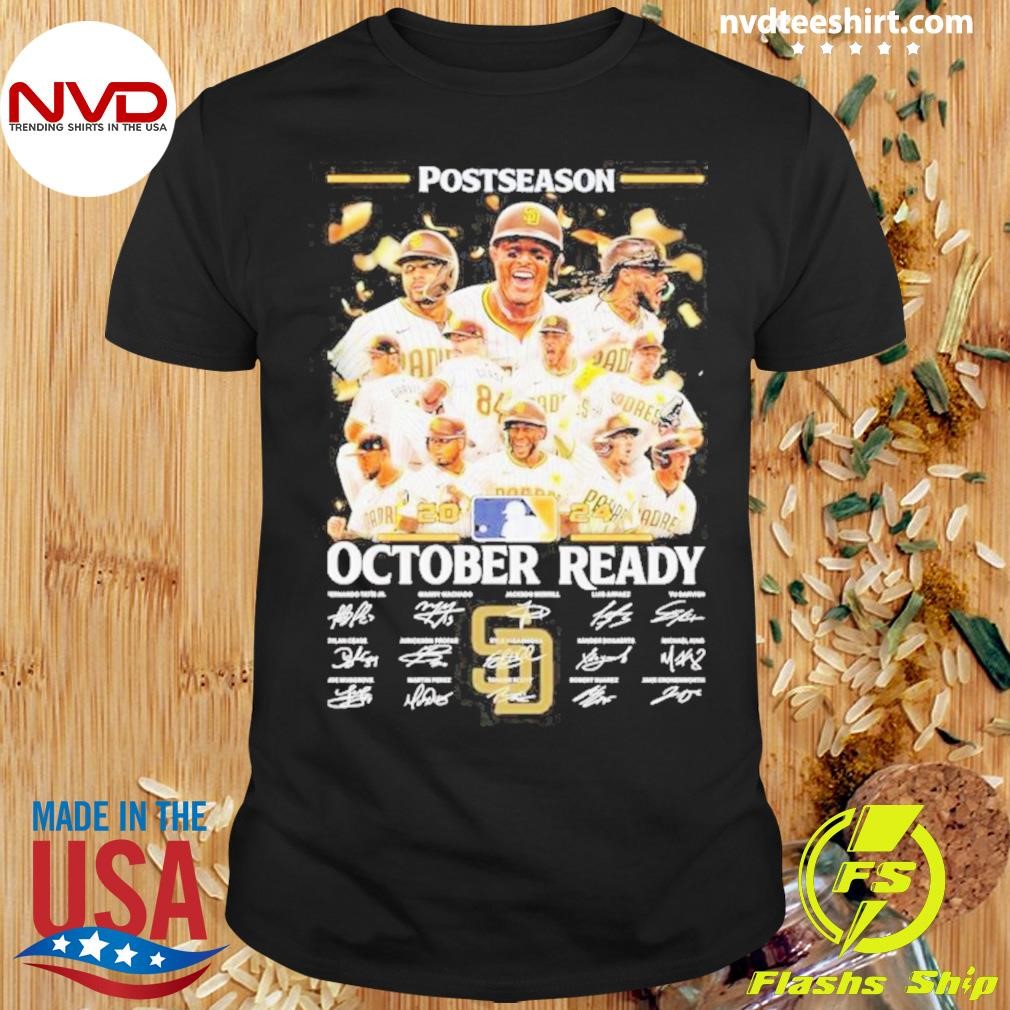 October Ready Signatures San Diego Padres Postseason 2024 Shirt