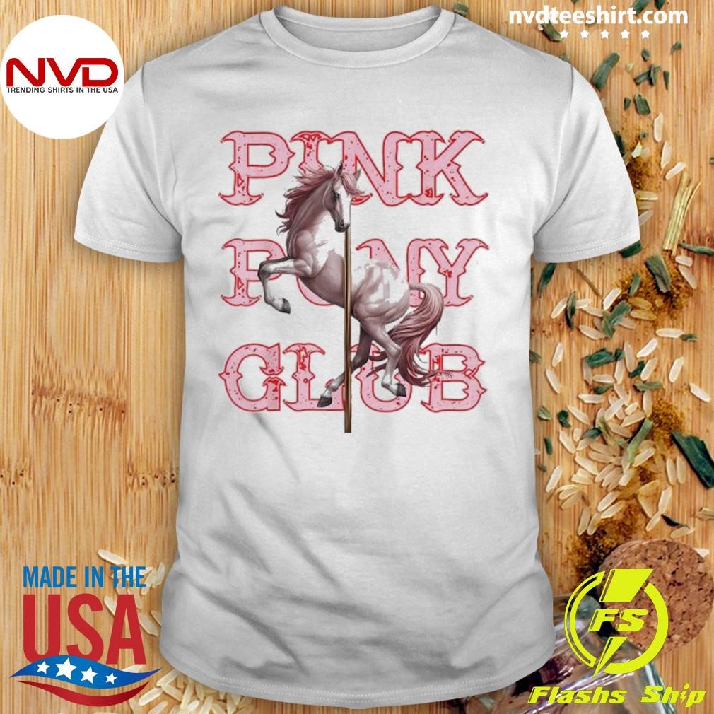 Official Pony And Heels Lover Pink Girls Clubs Disco 2024 T-shirt