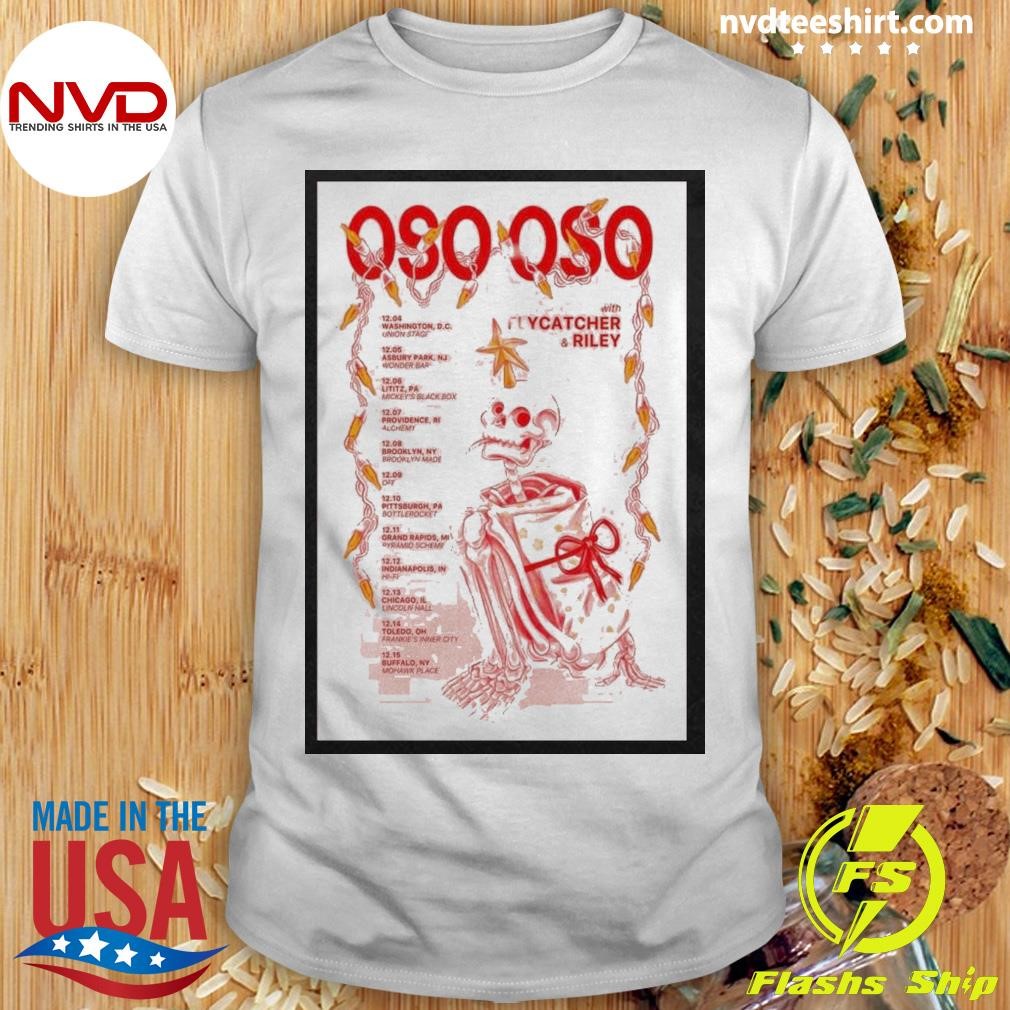 Oso Oso With Flycatcher & Riley Tour December 2024 Poster Shirt