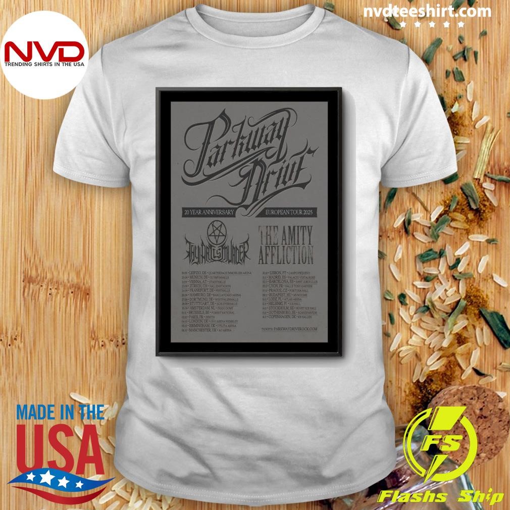 Parkway Drive 20 Year Anniversary European Tour 2025 Shirt